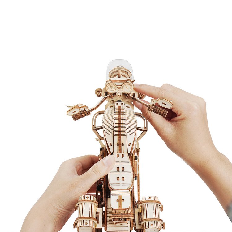 Cruiser Motorcycle Mechanical Gear 3D Wooden Puzzle - DIYative™