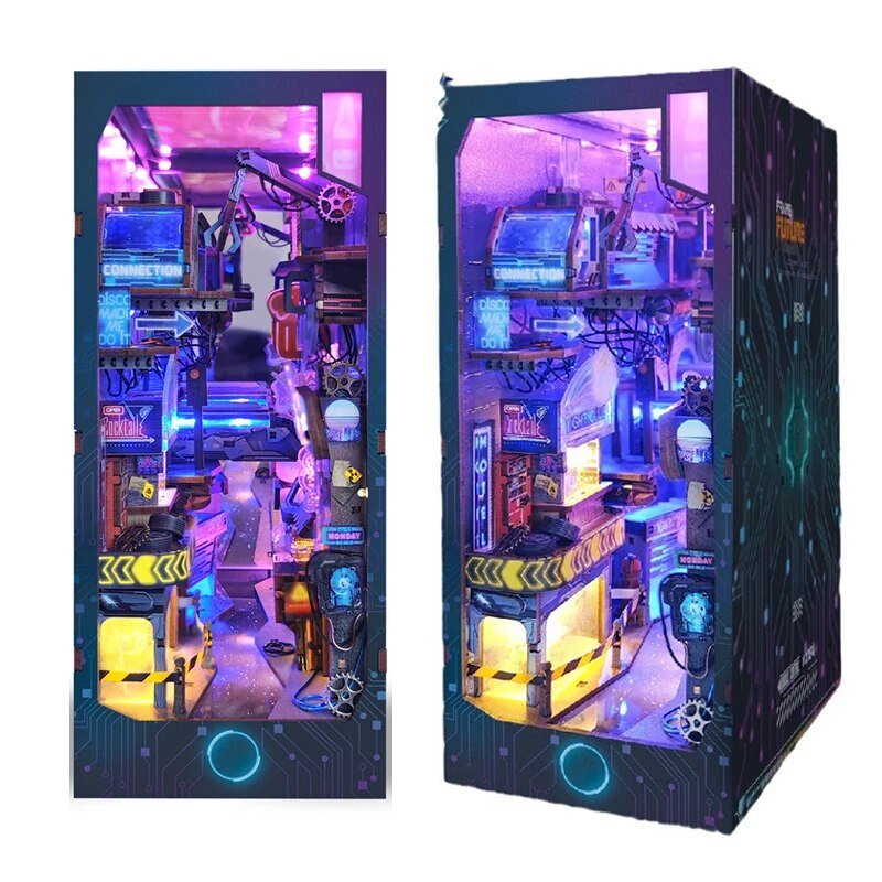 Cyberpunk City DIY Book Nook Kit - DIYative™