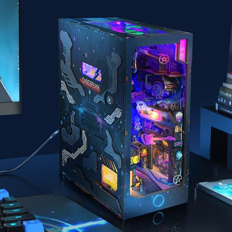 Cyberpunk City DIY Book Nook Kit - DIYative™