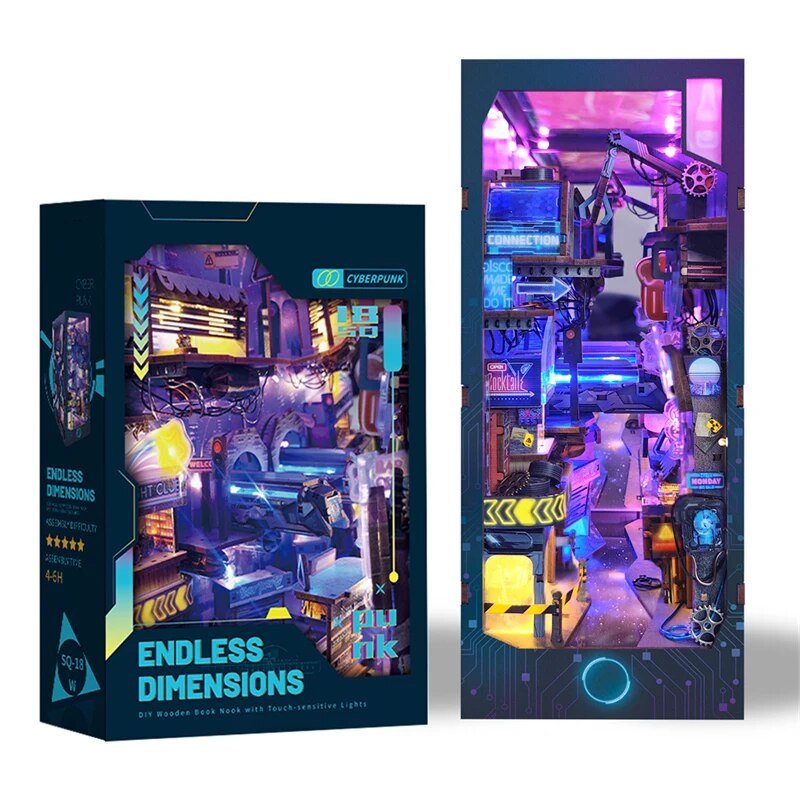 Cyberpunk City DIY Book Nook Kit - DIYative™