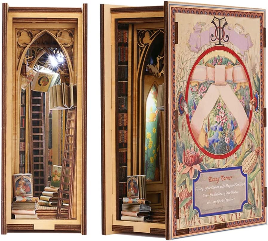 Elves Library Book Nook 3D Wooden Puzzle - DIYative™