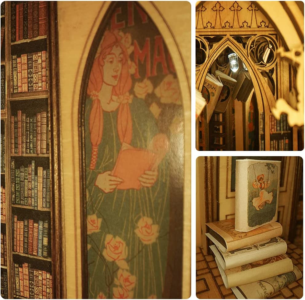 Elves Library Book Nook 3D Wooden Puzzle - DIYative™