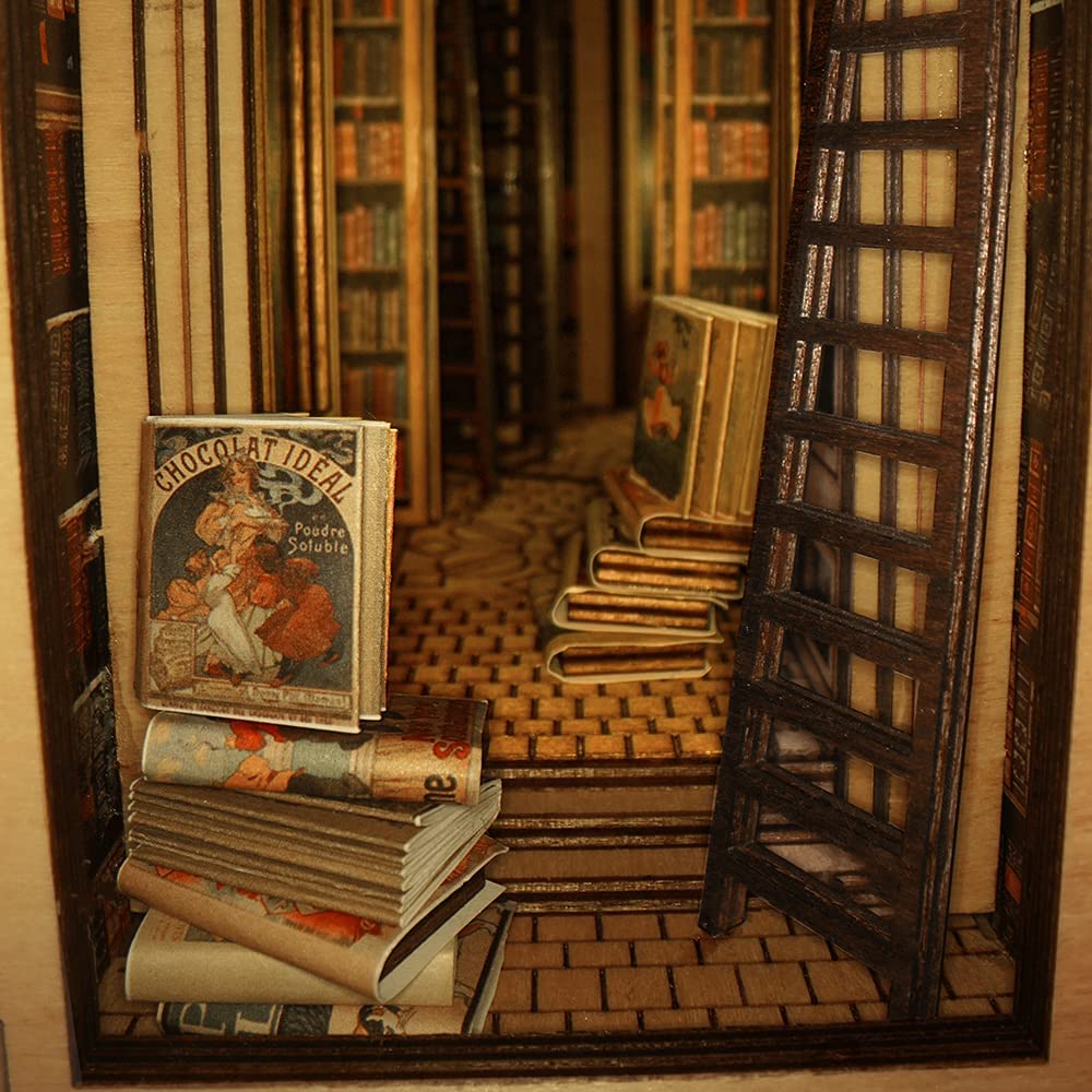 Elves Library Book Nook 3D Wooden Puzzle - DIYative™