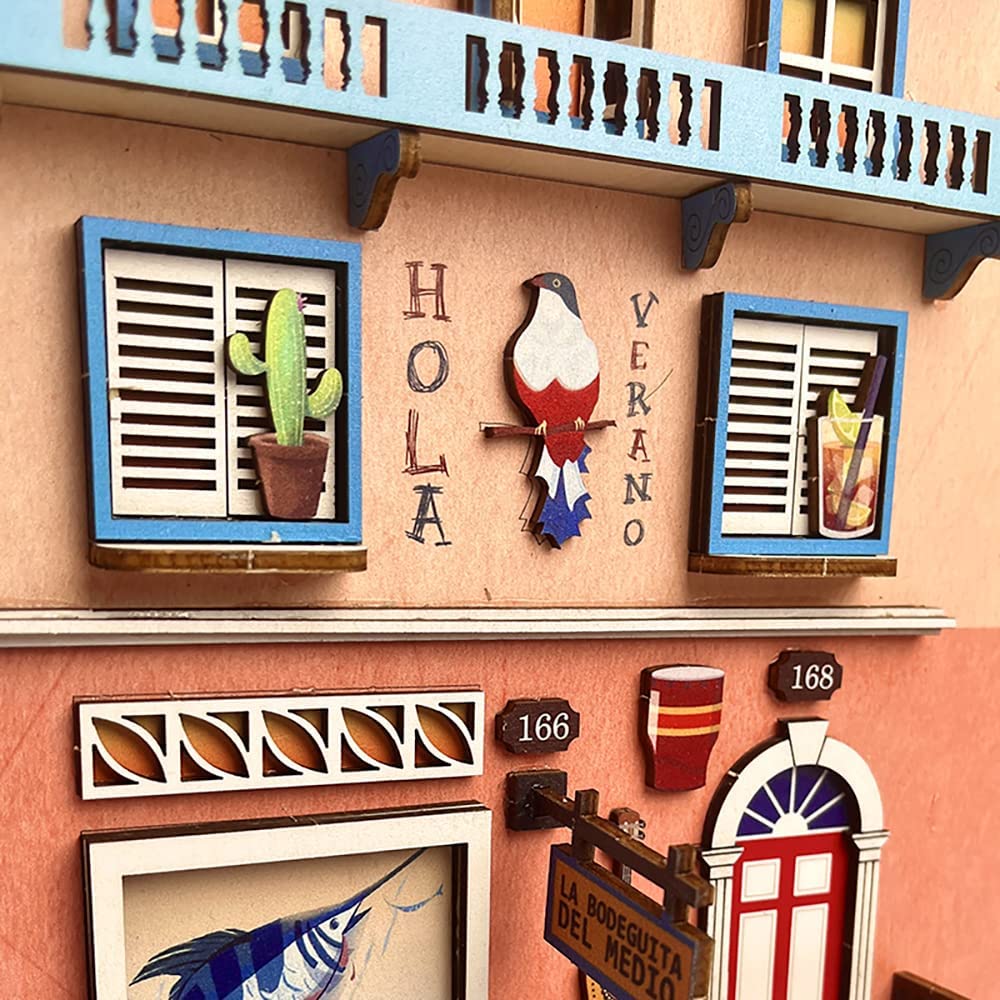 Havana Stroll Book Nook 3D Wooden Puzzle - DIYative™