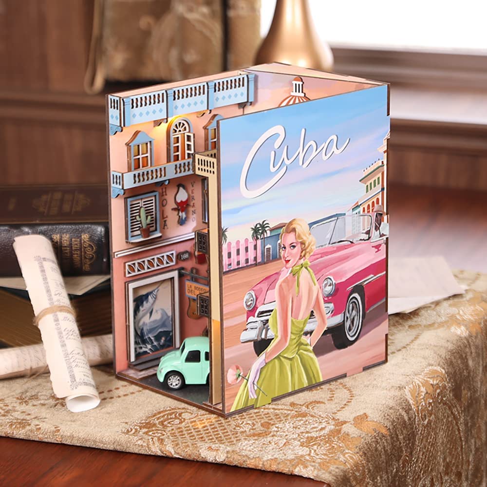 Havana Stroll Book Nook 3D Wooden Puzzle - DIYative™