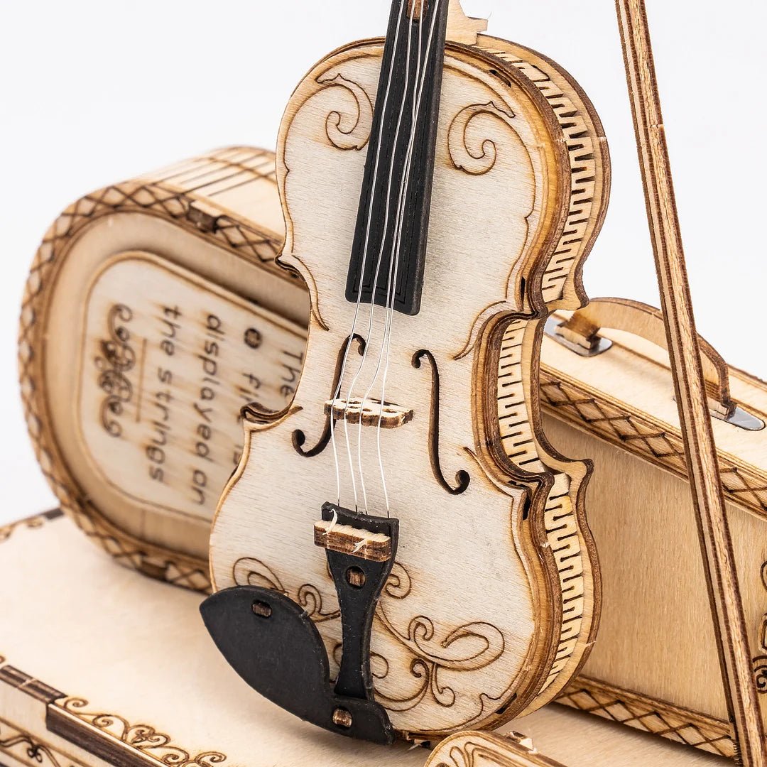 Magic Cello Mechanical Music Box & Music Instruments 3D Wooden Puzzle - DIYative™