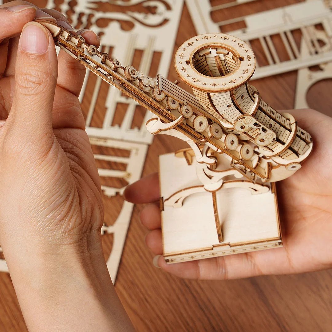 Magic Cello Mechanical Music Box & Music Instruments 3D Wooden Puzzle - DIYative™