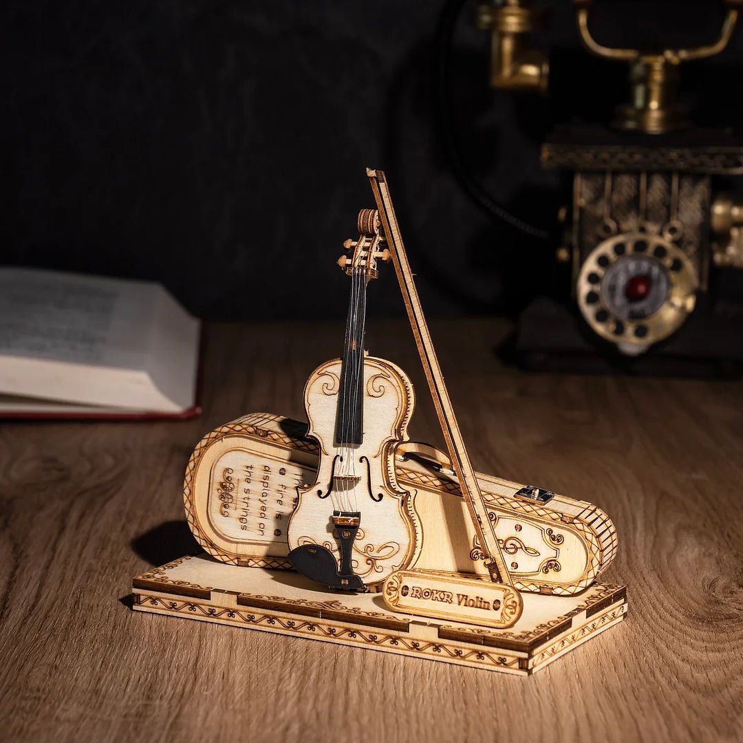 Magic Cello Mechanical Music Box & Music Instruments 3D Wooden Puzzle - DIYative™