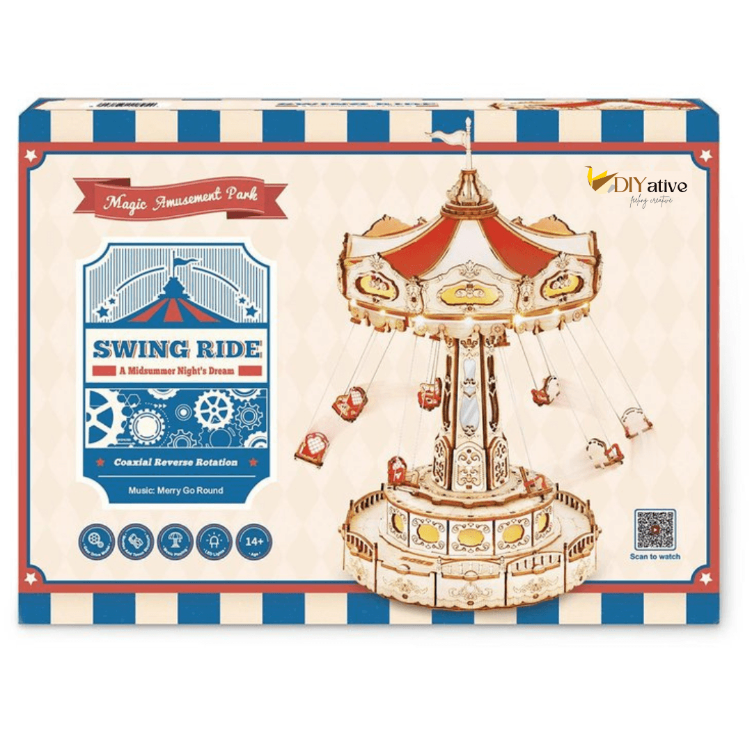 Magic Swing Ride DIY Music Box 3D Wooden Puzzle - DIYative™