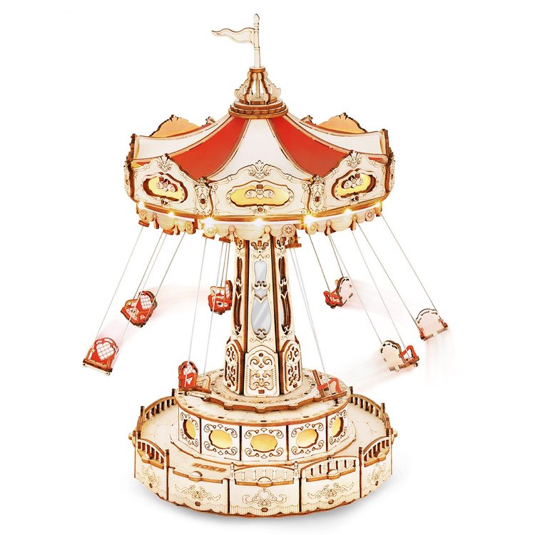 Magic Swing Ride DIY Music Box 3D Wooden Puzzle - DIYative™