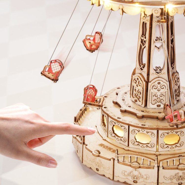 Magic Swing Ride DIY Music Box 3D Wooden Puzzle - DIYative™