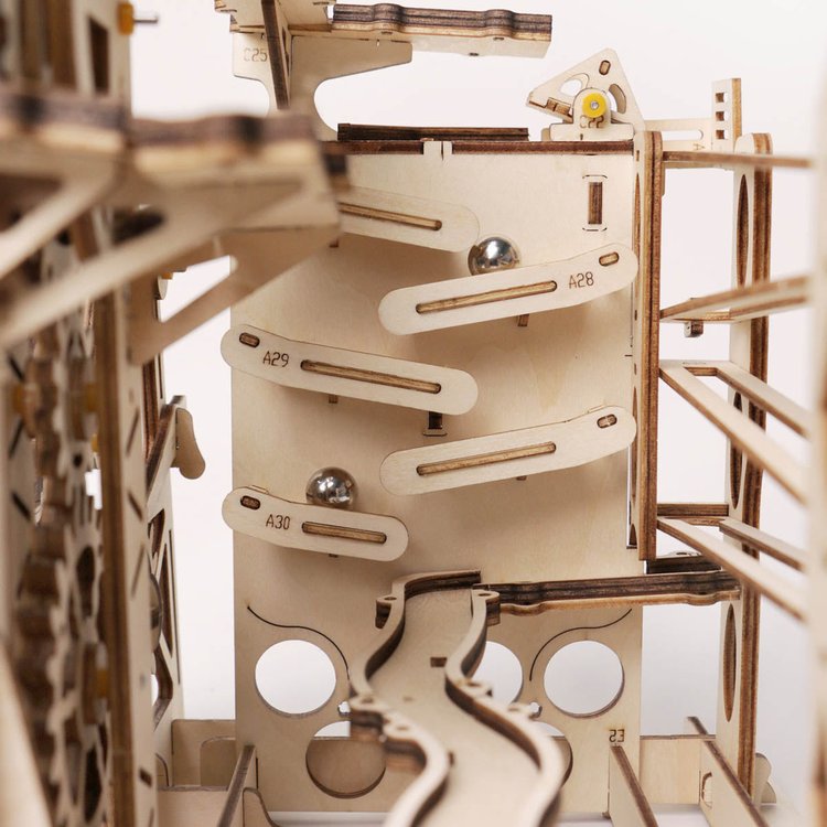 Marble Explorer Swingback Wall Marble Run MR-3 3D Wooden Puzzle - DIYative™