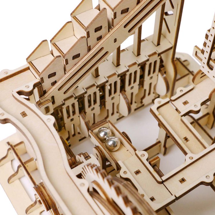 Marble Spaceport Marble Run DIY Wooden Puzzle - DIYative™