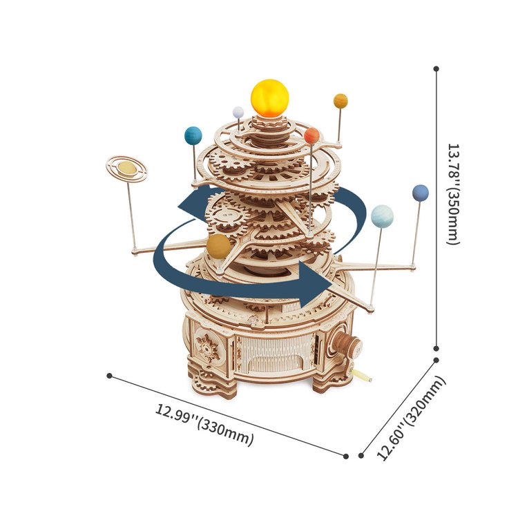 Orerry Mechanical Planetory Trajectory 3D Wooden Puzzle - DIYative™