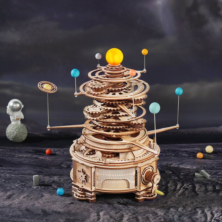 Orerry Mechanical Planetory Trajectory 3D Wooden Puzzle - DIYative™