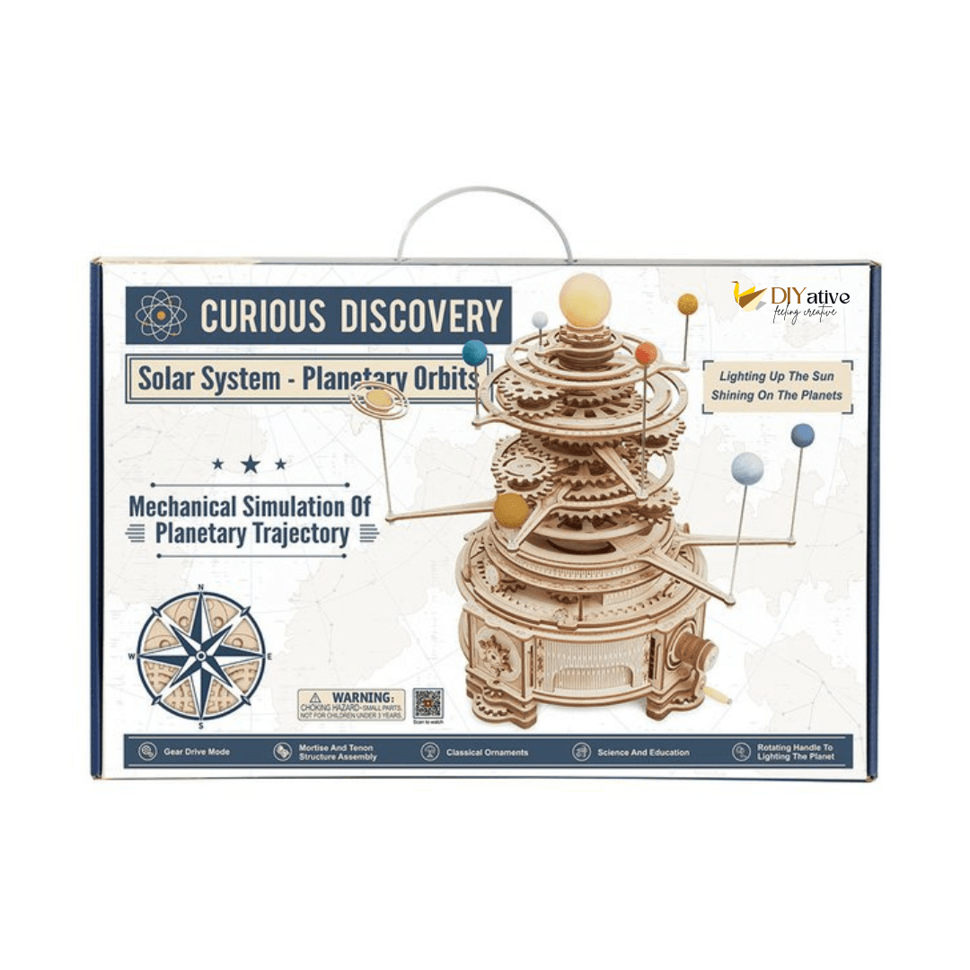 Orerry Mechanical Planetory Trajectory 3D Wooden Puzzle - DIYative™