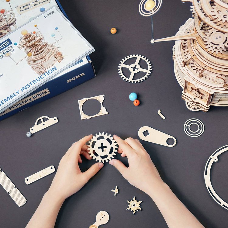 Orerry Mechanical Planetory Trajectory 3D Wooden Puzzle - DIYative™