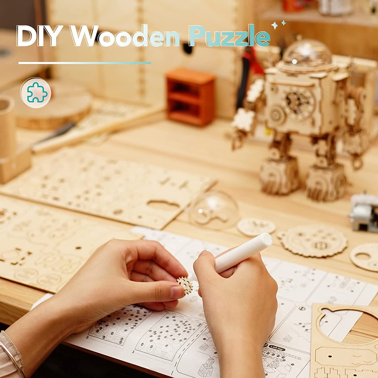 Orpheus Steampunk DIY Music Box 3D Puzzle - DIYative™