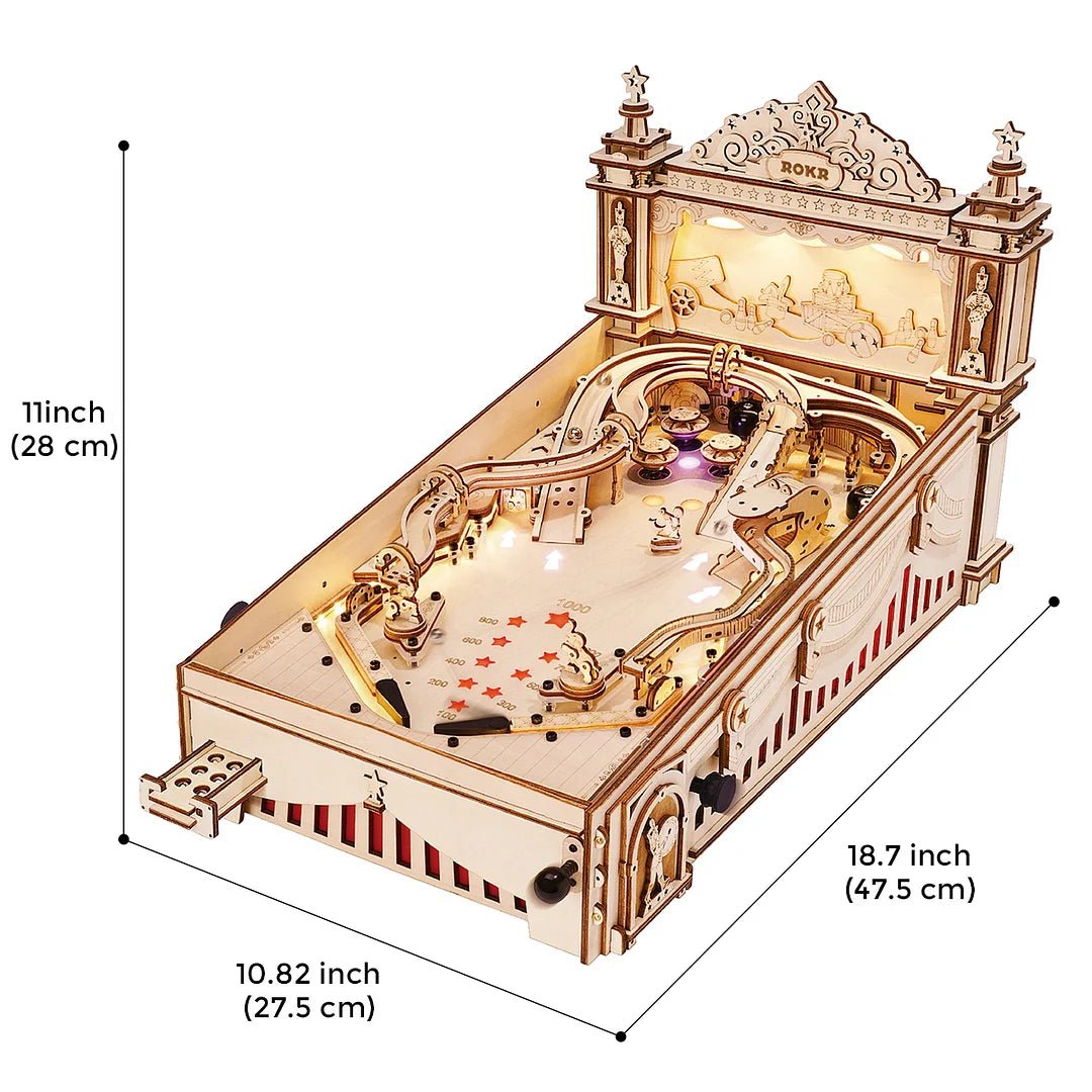 Pinball Machine 3D Wooden Puzzle Kit - DIYative™