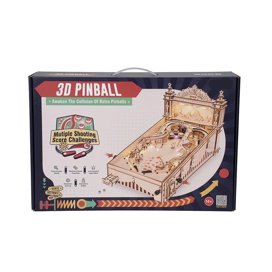 Pinball Machine 3D Wooden Puzzle Kit - DIYative™