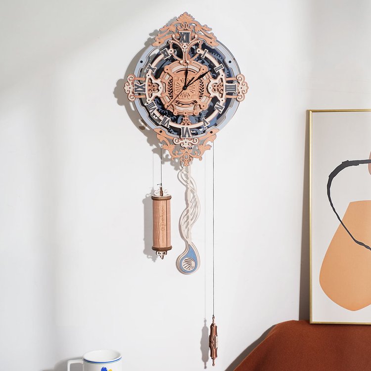 Romantic Note Wall Clock 3D Wooden Mechanical Gear Puzzle - DIYative™