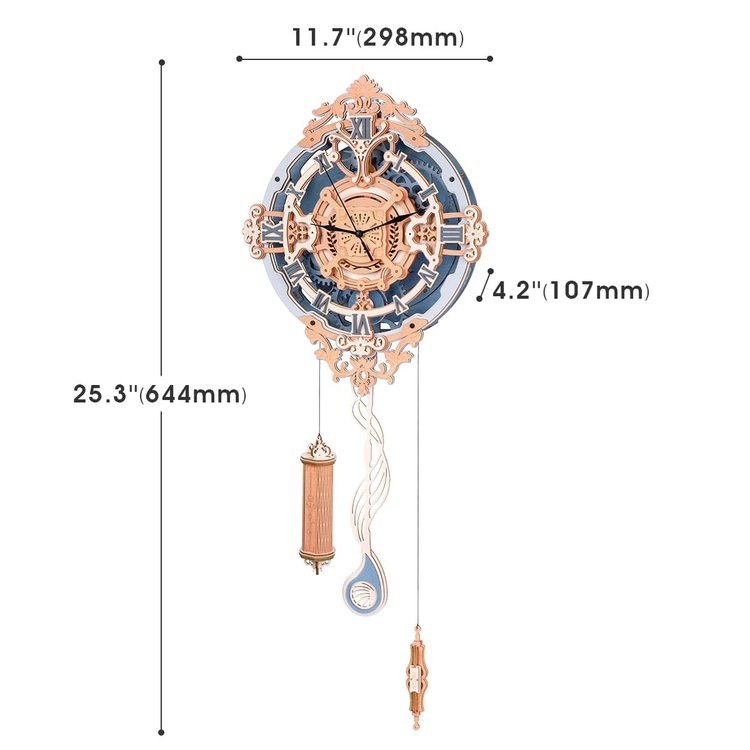 Romantic Note Wall Clock 3D Wooden Mechanical Gear Puzzle - DIYative™