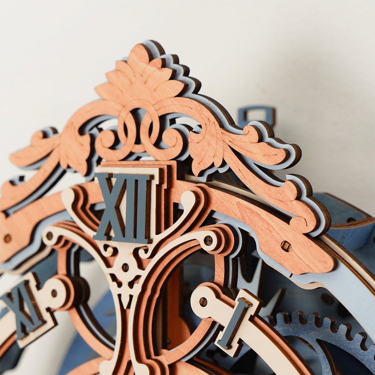 Romantic Note Wall Clock 3D Wooden Mechanical Gear Puzzle - DIYative™