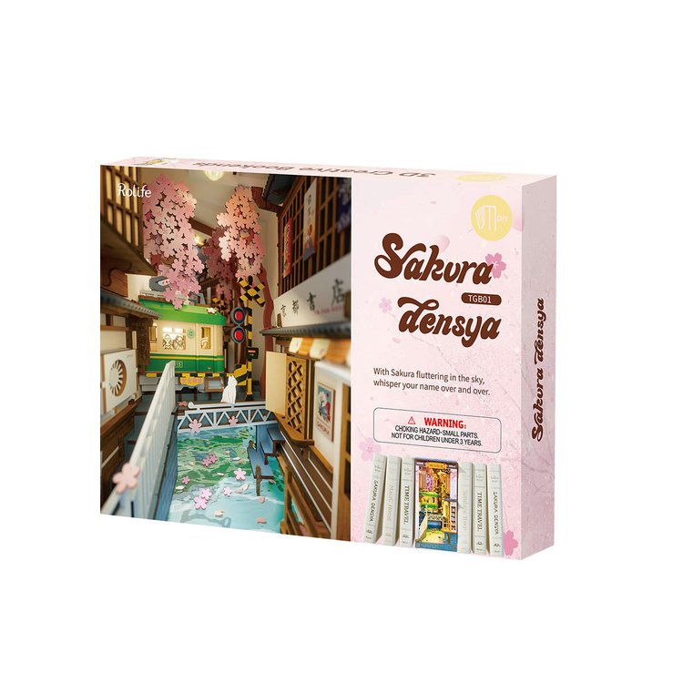 Sakura Densya 3D Wooden DIY Book Nook - DIYative™