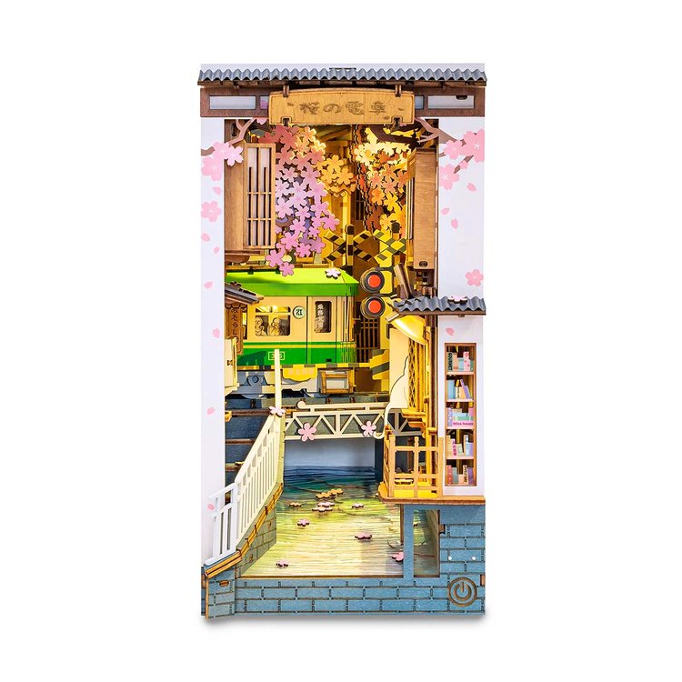 Sakura Densya 3D Wooden DIY Book Nook - DIYative™