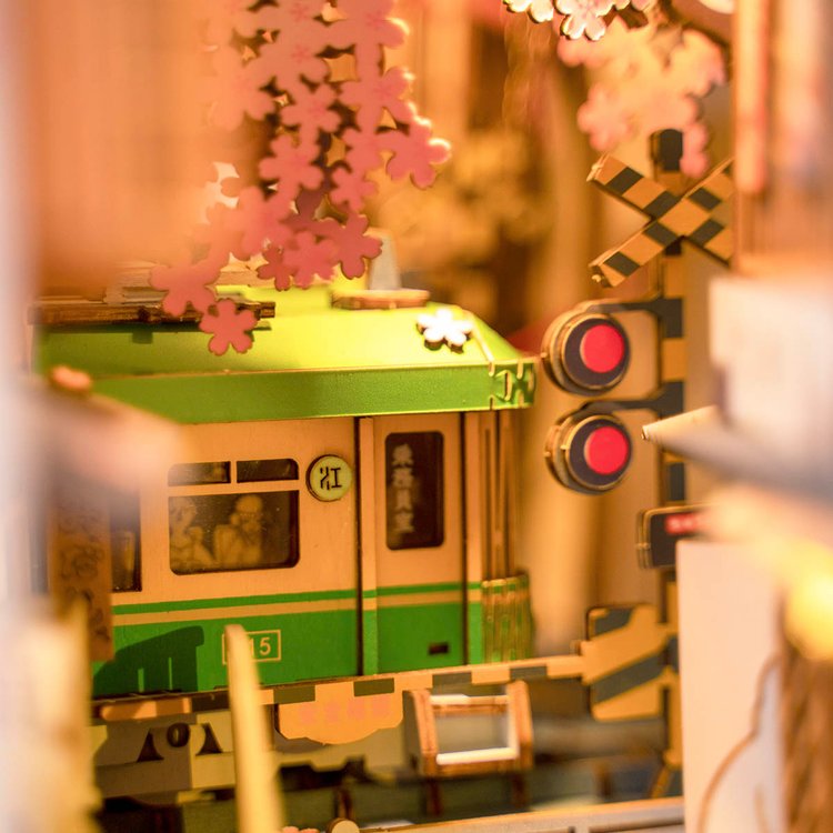 Sakura Densya 3D Wooden DIY Book Nook - DIYative™