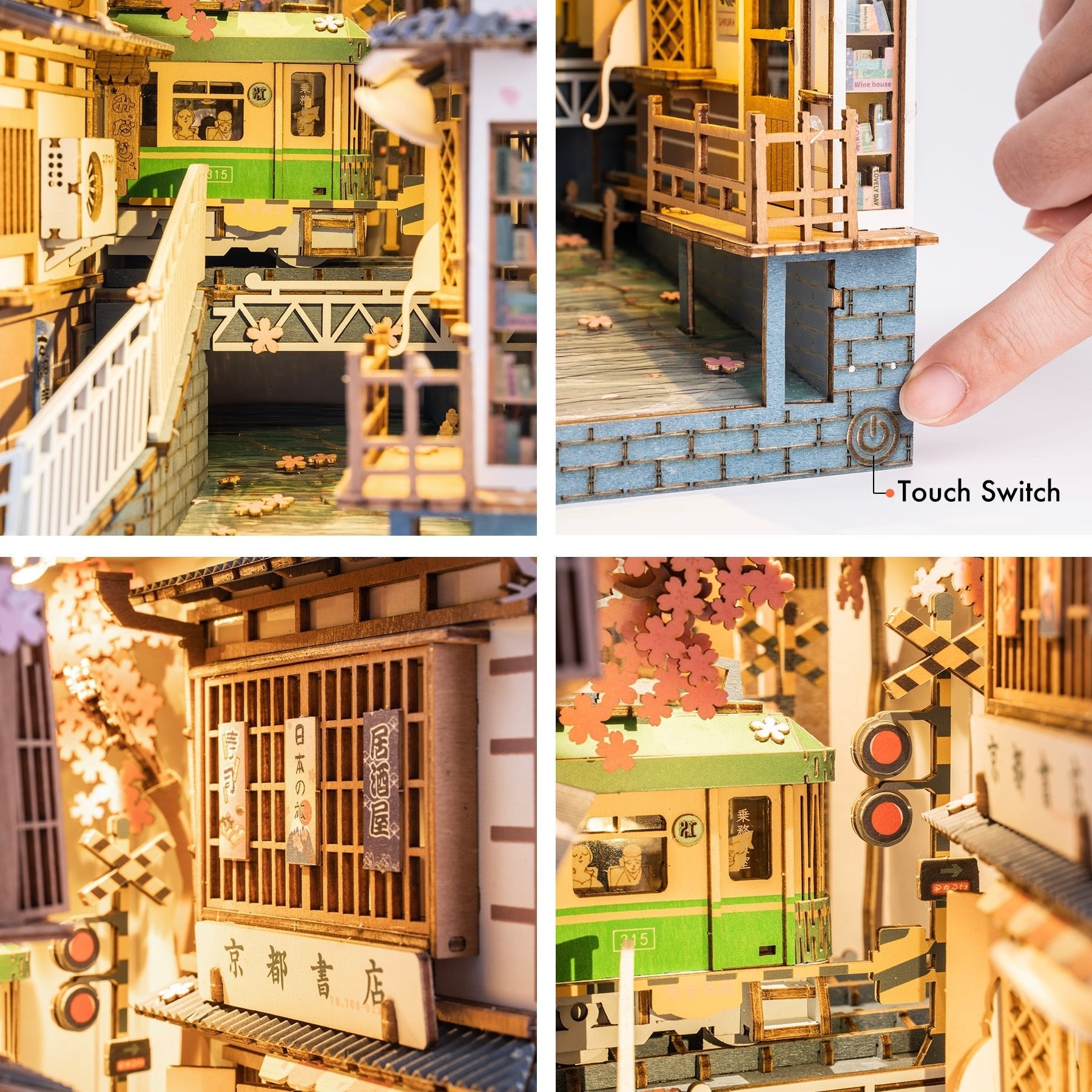 Sakura Densya 3D Wooden DIY Book Nook - DIYative™