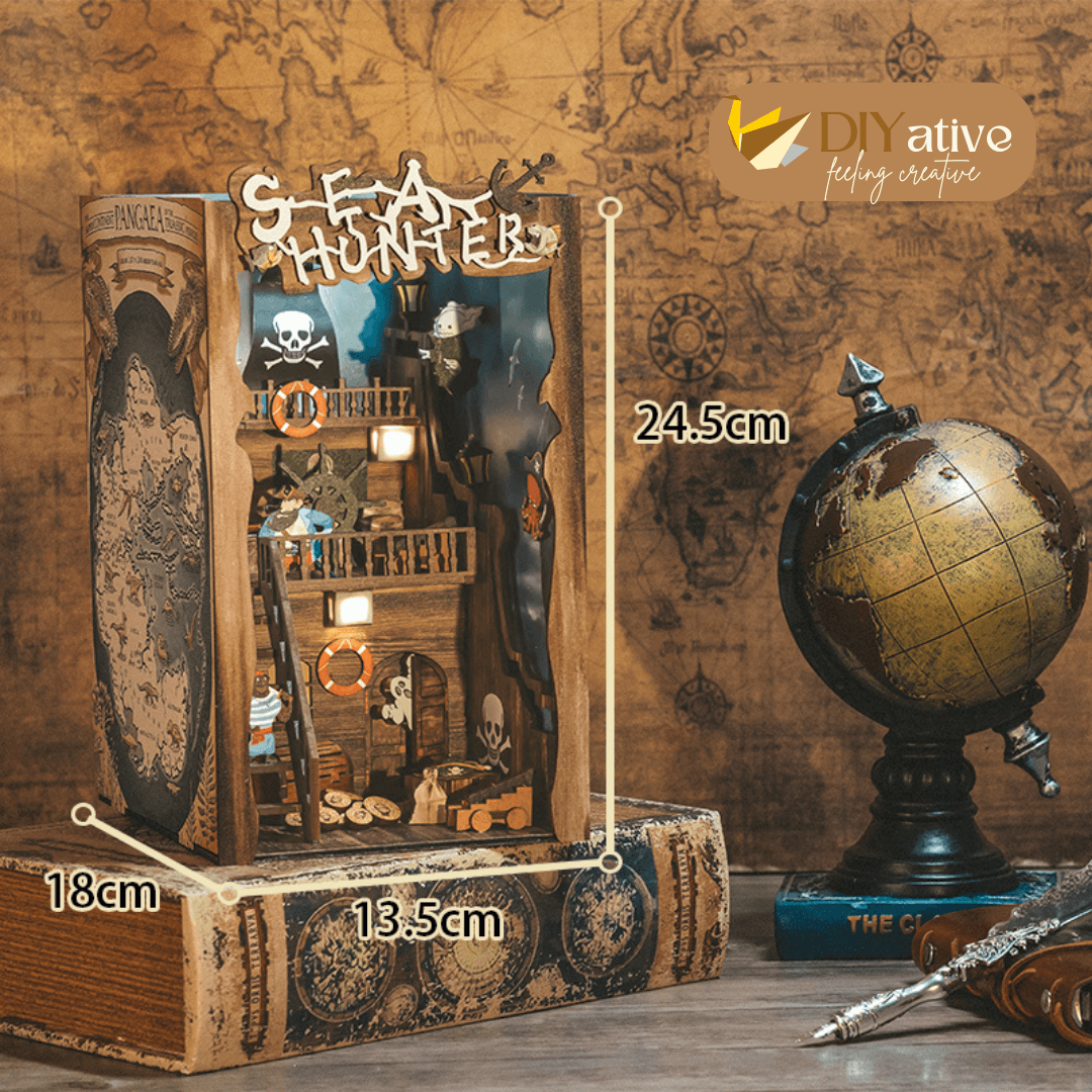 Sea Hunters DIY Book Nook 3D Wooden Puzzle - DIYative™