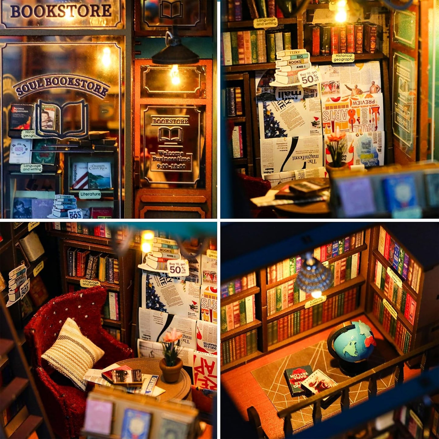 Soul Bookstore DIY Book Nook Kit - DIYative™