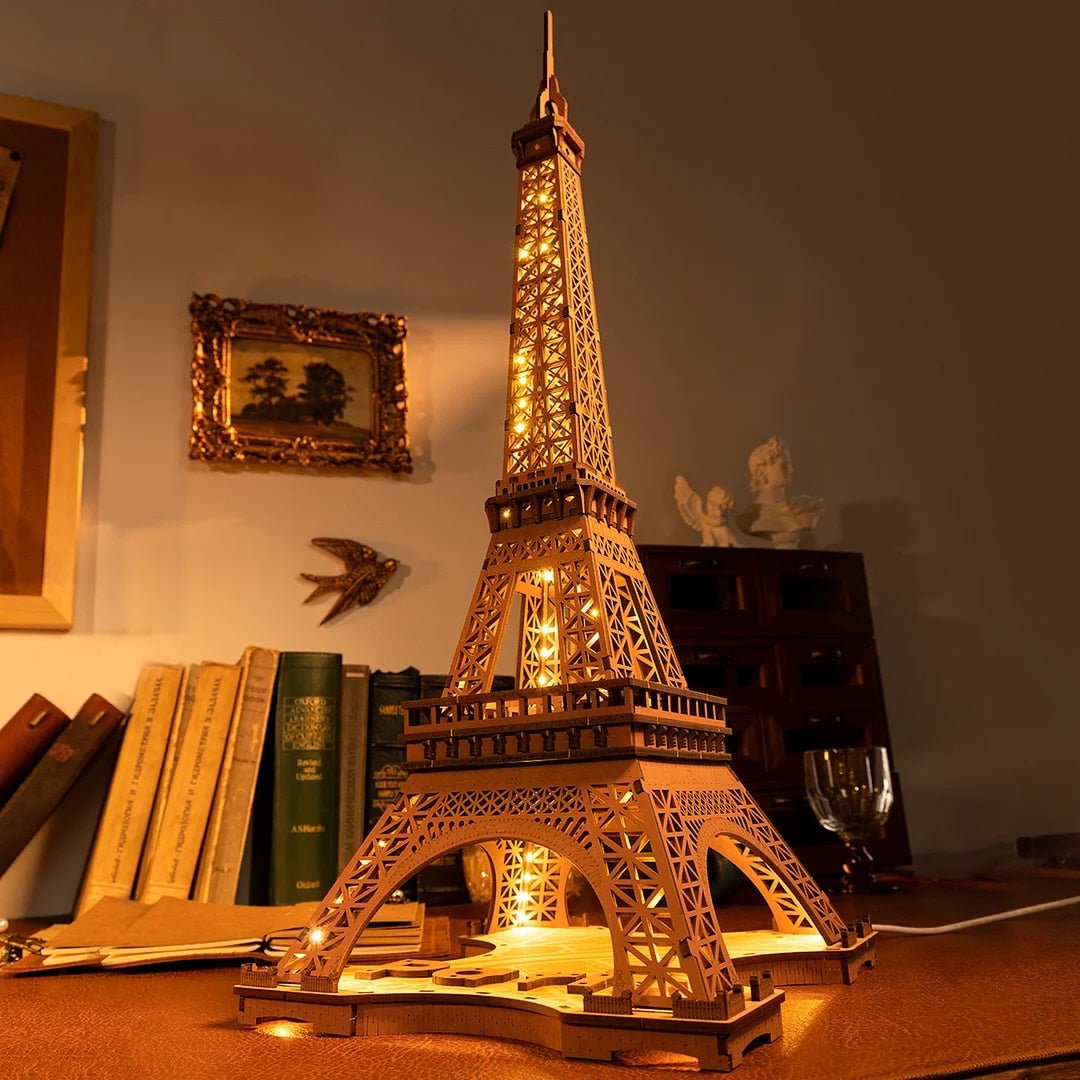 Starry Eiffel Tower 3D Wooden Puzzle - DIYative™