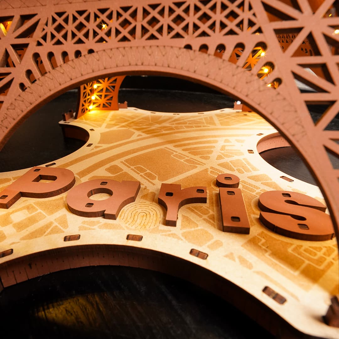 Starry Eiffel Tower 3D Wooden Puzzle - DIYative™