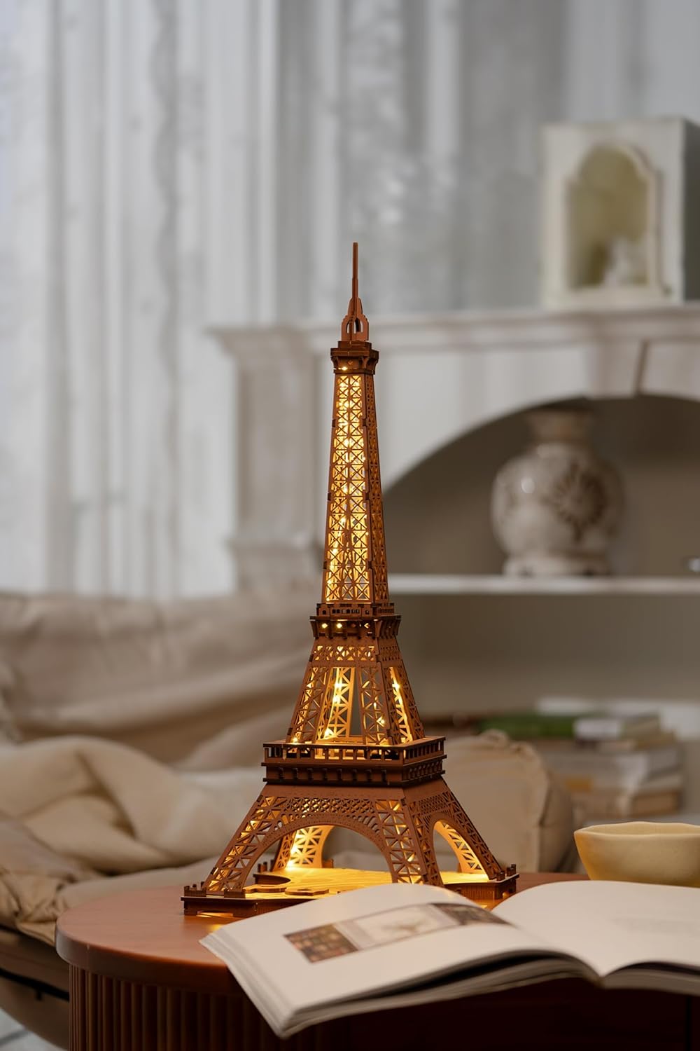 Starry Eiffel Tower 3D Wooden Puzzle - DIYative™