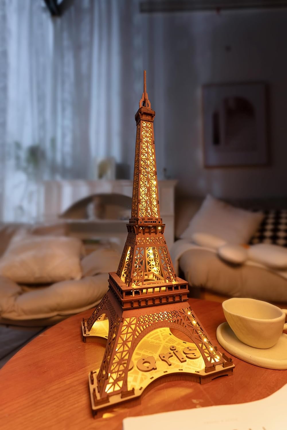 Starry Eiffel Tower 3D Wooden Puzzle - DIYative™