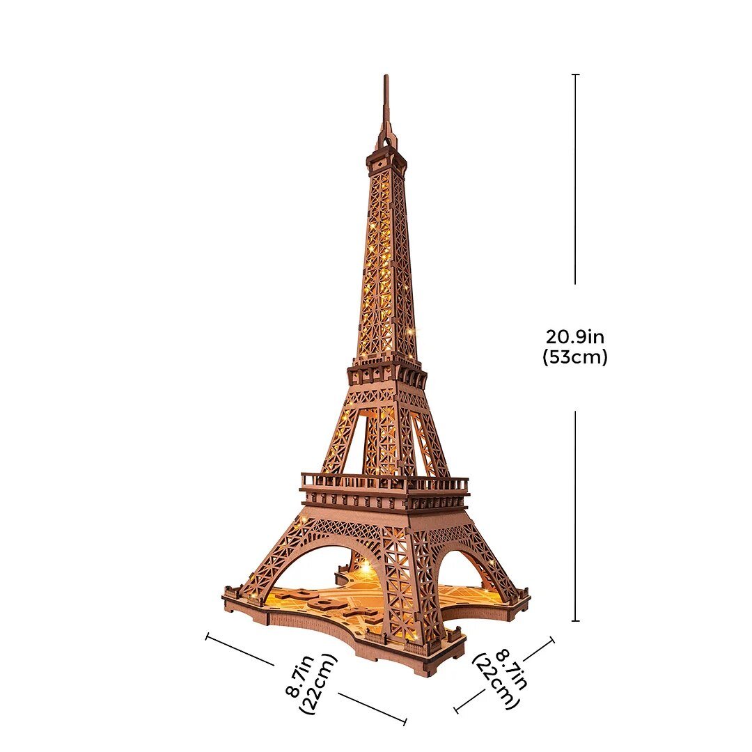 Starry Eiffel Tower 3D Wooden Puzzle - DIYative™