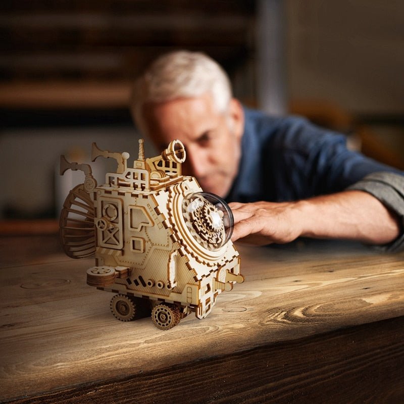 Steampunk Spaceship Music Box 3D Wooden Puzzle - DIYative™