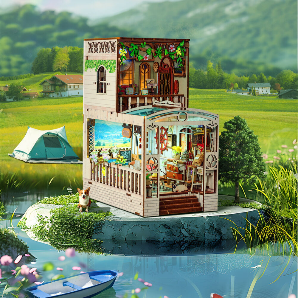 ETKVR Book Nook Kit – Miniatuurhuis Poppenhuis voor Volwassenen, DIY 3D Houten Puzzel Boekhoek Model met Stofdeksel, Inzetstuk voor Boekenplank en Huisdecoratie - Griezelig Horror Spookhuis ETKVR Book Nook Kit – Miniatuurhuis Poppenhuis voor Volwassenen, DIY 3D Houten Puzzel Boekhoek Model met Stofdeksel, Inzetstuk voor Boekenplank en Huisdecoratie - Griezelig Horror Spookhuis