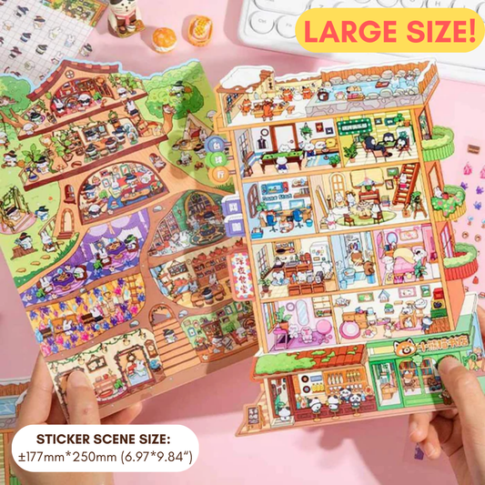 Pawtopia Apartment Series Large - Stick n’ Scene 3D DIY Scene Stickers Therapy