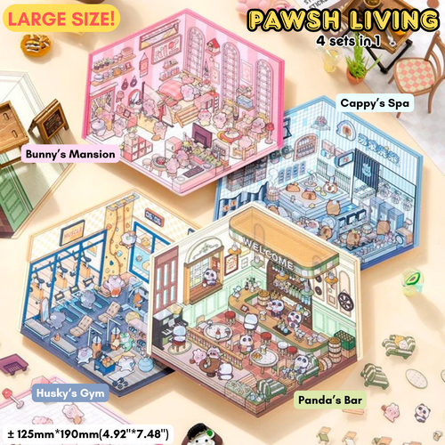 Pawsh Living Large - Stick n’ Scene 3D DIY Scene Stickers Therapy