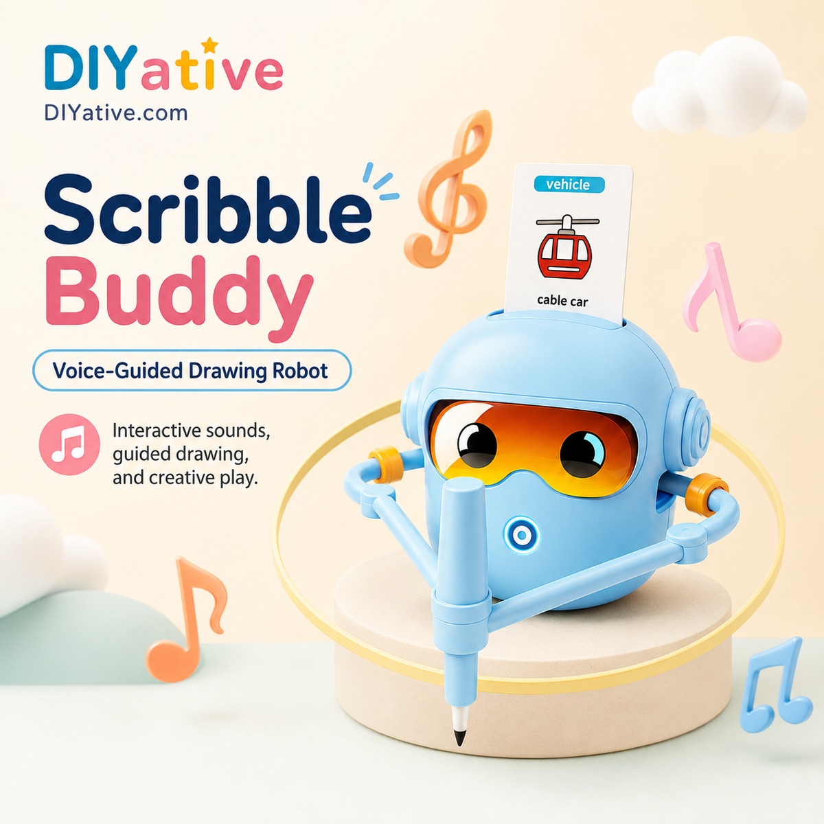 Scribble Buddy: The Voice-Guided Drawing Robot for Little Artists
