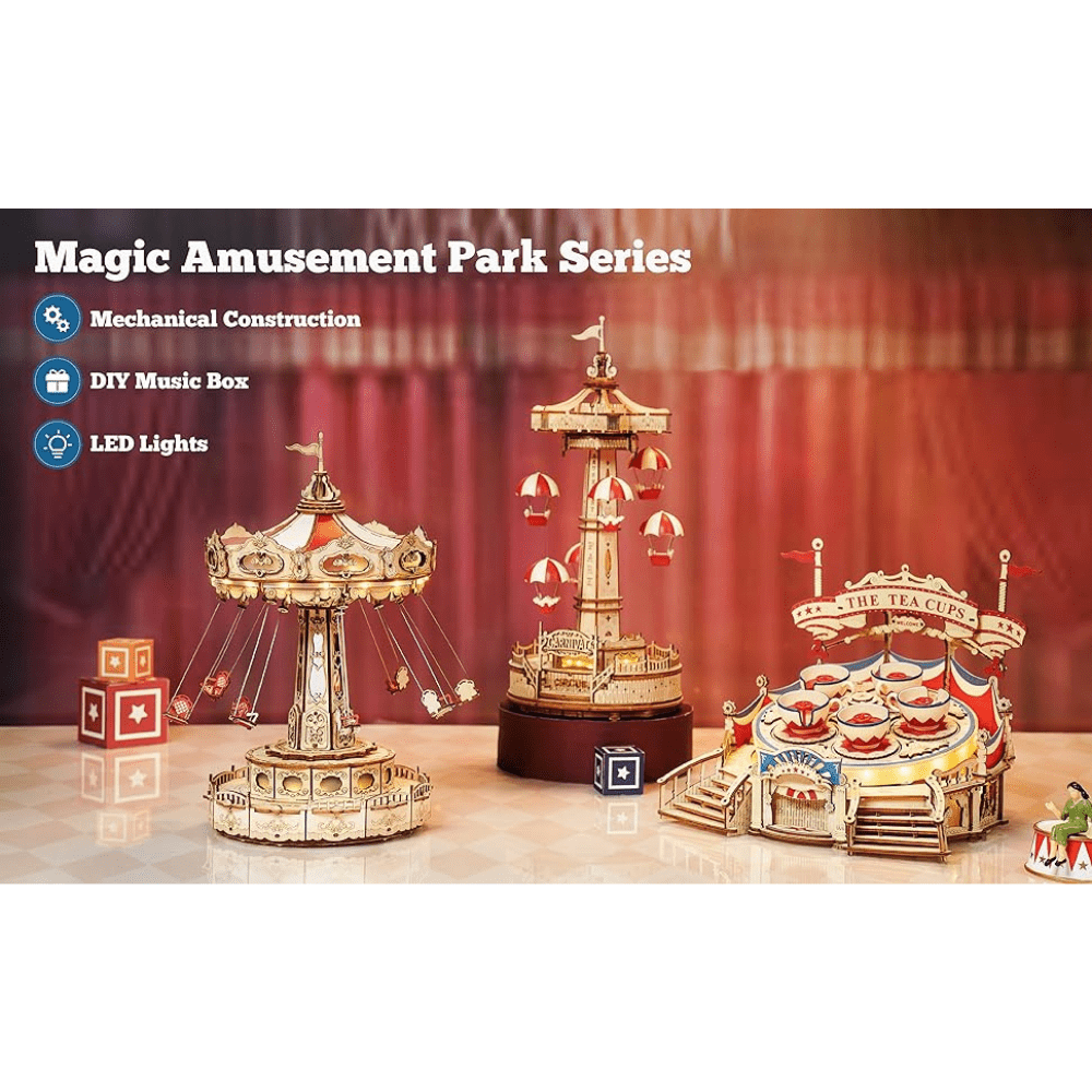 Amusement Park Series DIY Music Box 3D Wooden Puzzle - DIYative™
