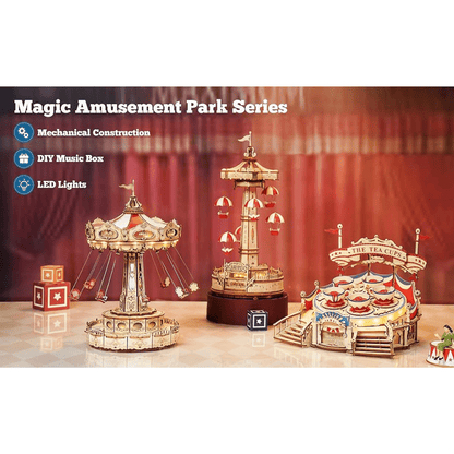 Amusement Park Series DIY Music Box 3D Wooden Puzzle - DIYative™
