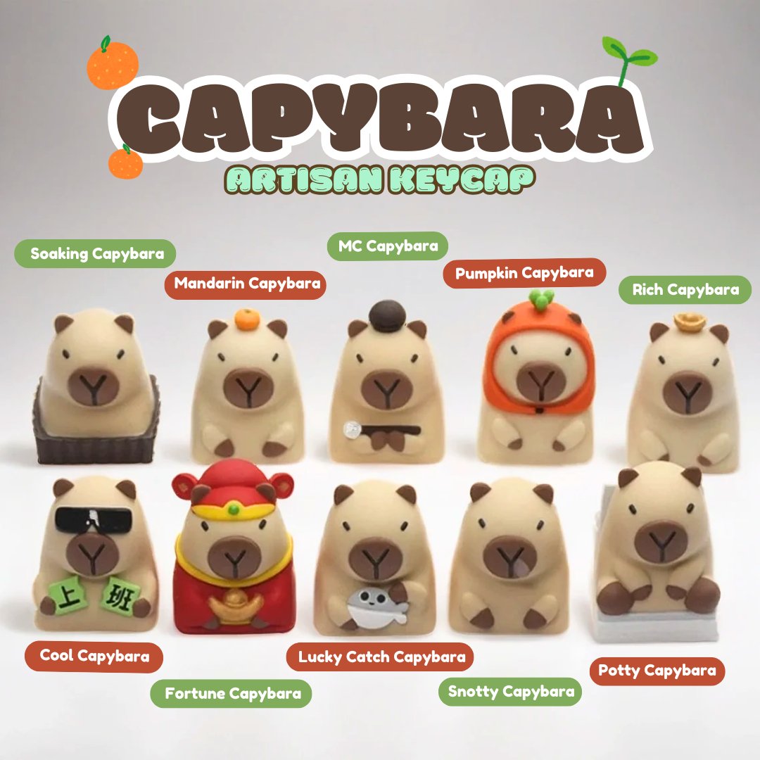 Capybara Artisan Keycap - DIYative™