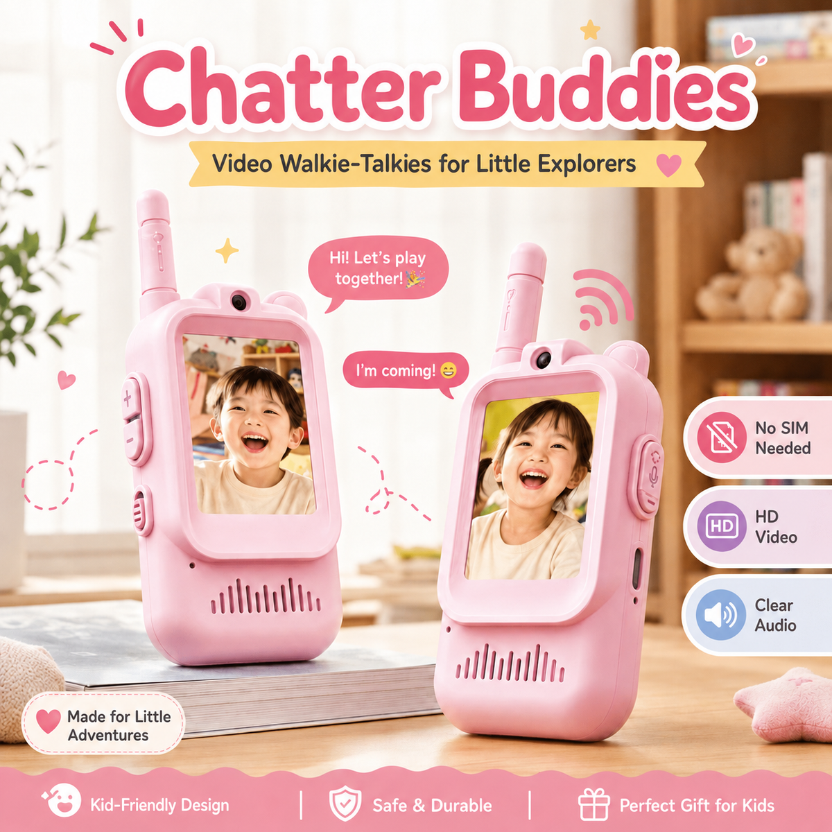 Chatter Buddies: Video Walkie-Talkies for Little Explorers