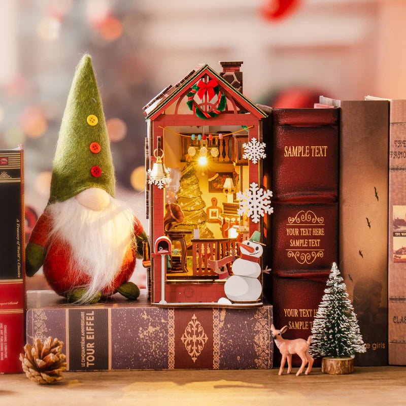 Cozy Christmas Cabin 3D DIY Book Nook Kit - DIYative™