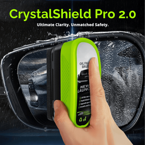 CrystalShield Pro 2.0 Hydrophobic Anti - Fog & Oil Film Glass Cleaning Brush - DIYative™