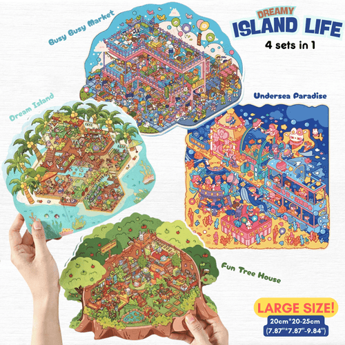 Dreamy Island Life Large - Stick n’ Scene 3D DIY Scene Stickers Therapy - DIYative™